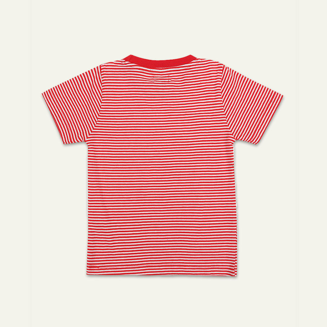 Multicoloured Strawberry and Stripe Print T-Shirts -2 Pack