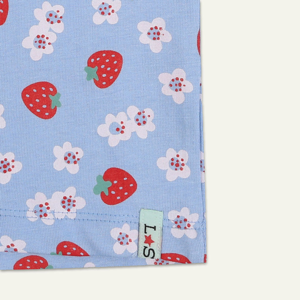 Multicoloured Strawberry and Stripe Print T-Shirts -2 Pack
