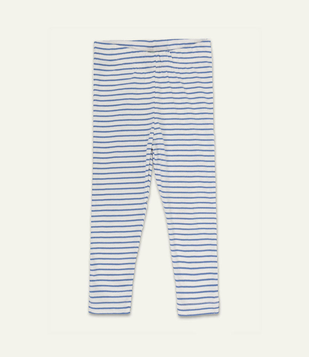 Blue Stripe Print Leggings
