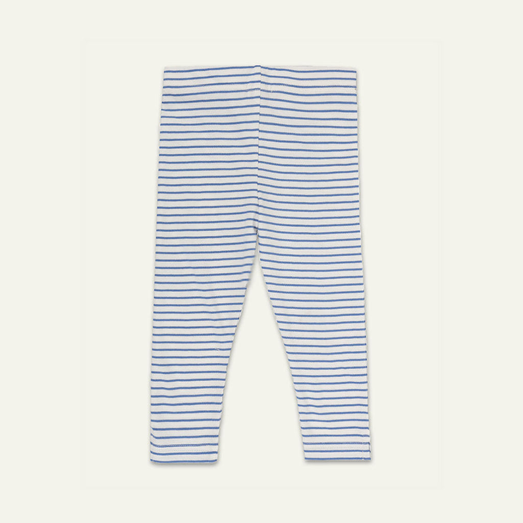 Blue Stripe Print Leggings