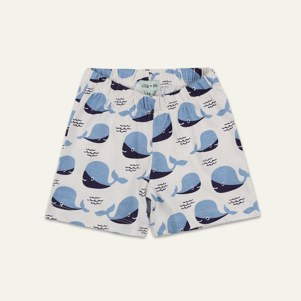 Multicoloured Whale Print Top And Short Set