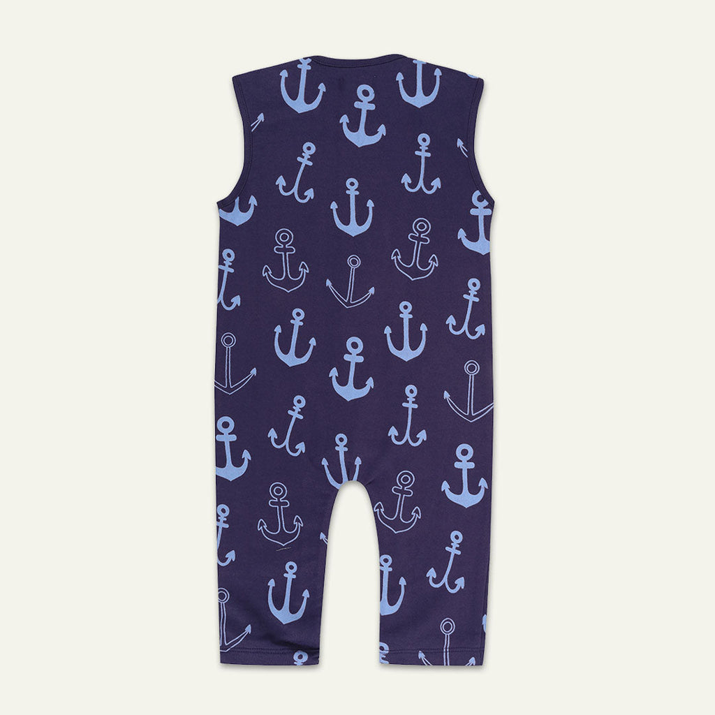 Multicoloured Anchor Print Top And Romper Set