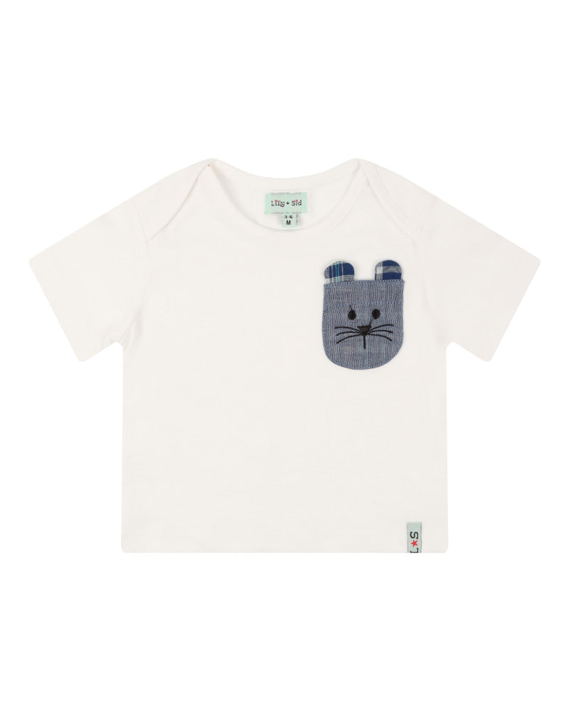 Navy Check Print T-shirt And Trouser Set