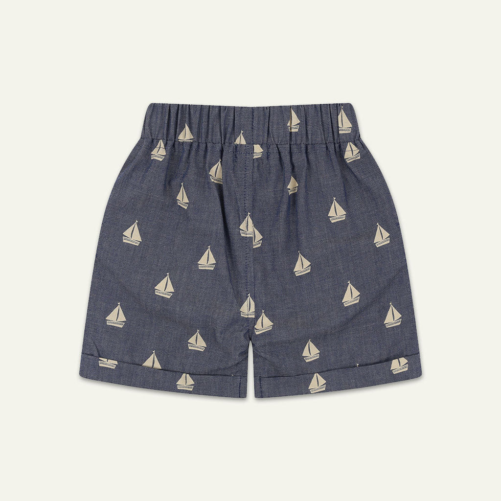 Multicoloured Sailing Boat Print Top And Short Set