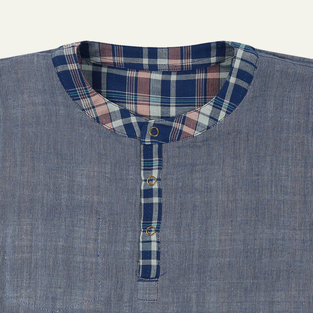 Navy Check Print Shirt