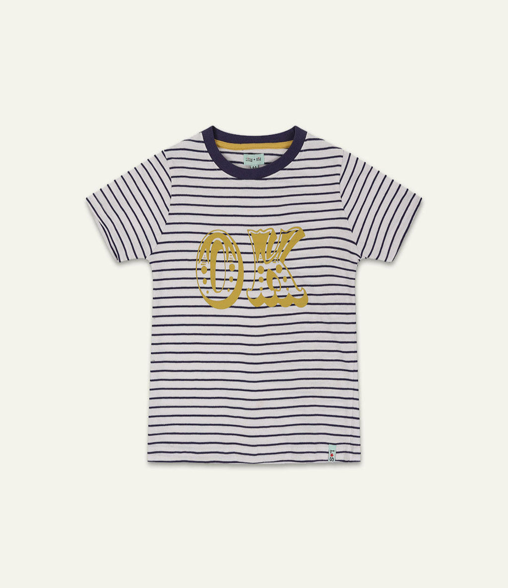 Multicoloured Ok Slogan Print T-Shirt