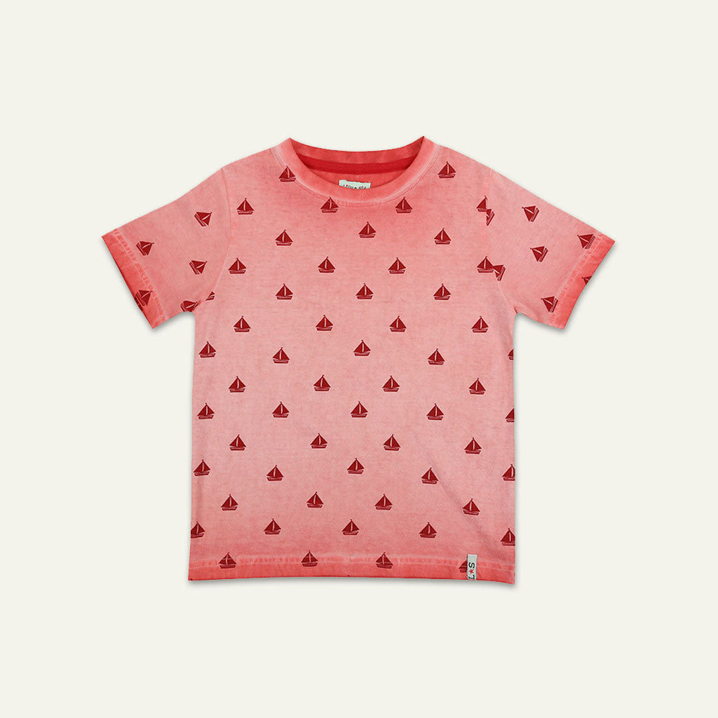 Red Boat Print T-Shirt