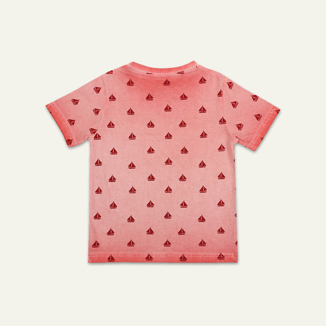 Red Boat Print T-Shirt