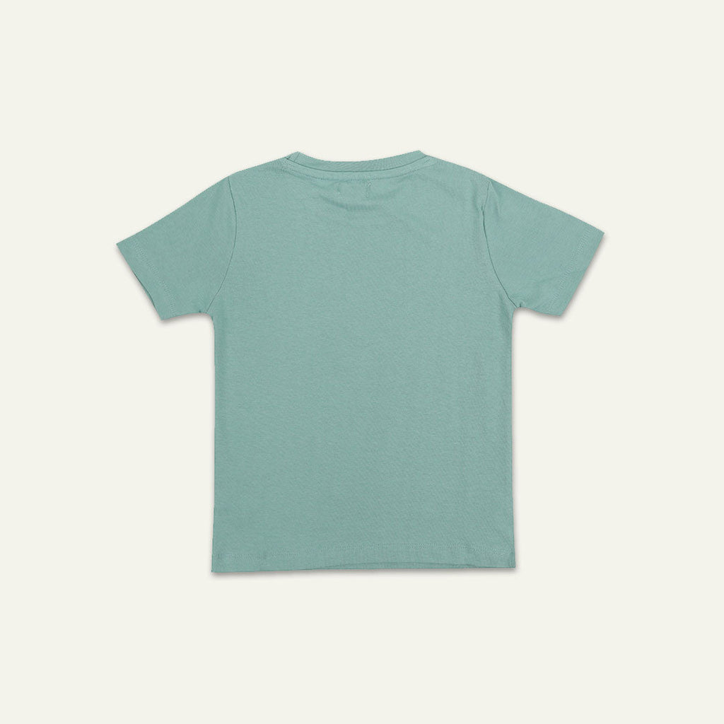 Green Surfing Tiger Print T-Shirt
