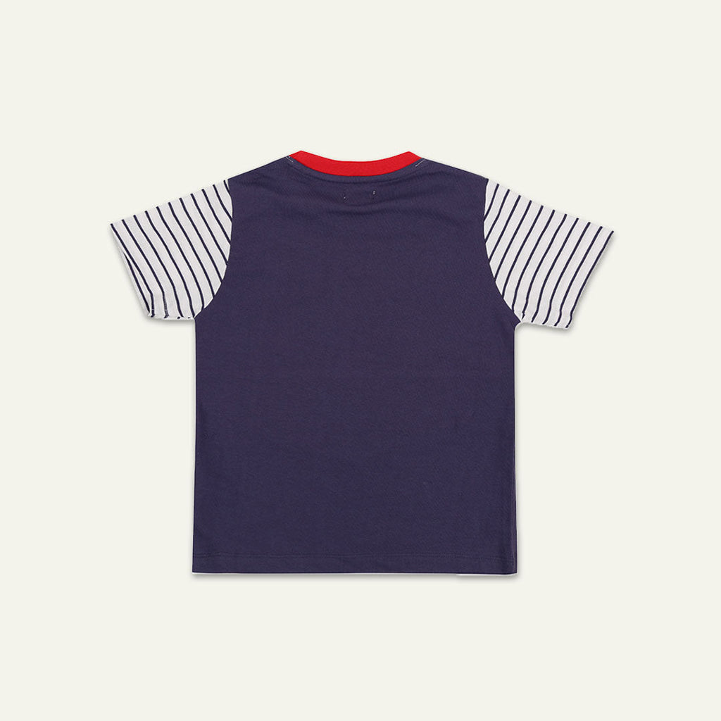 Multicoloured Shark Applique T-Shirt