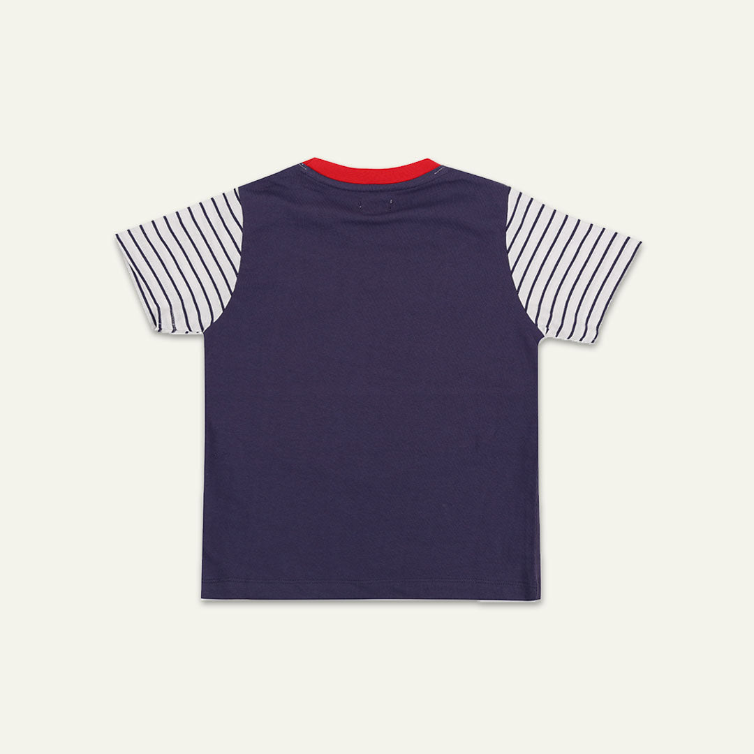 Multicoloured Shark Applique T-Shirt