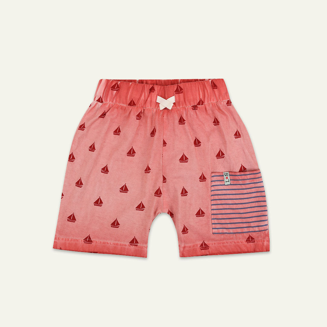 Red Boat Print Shorts
