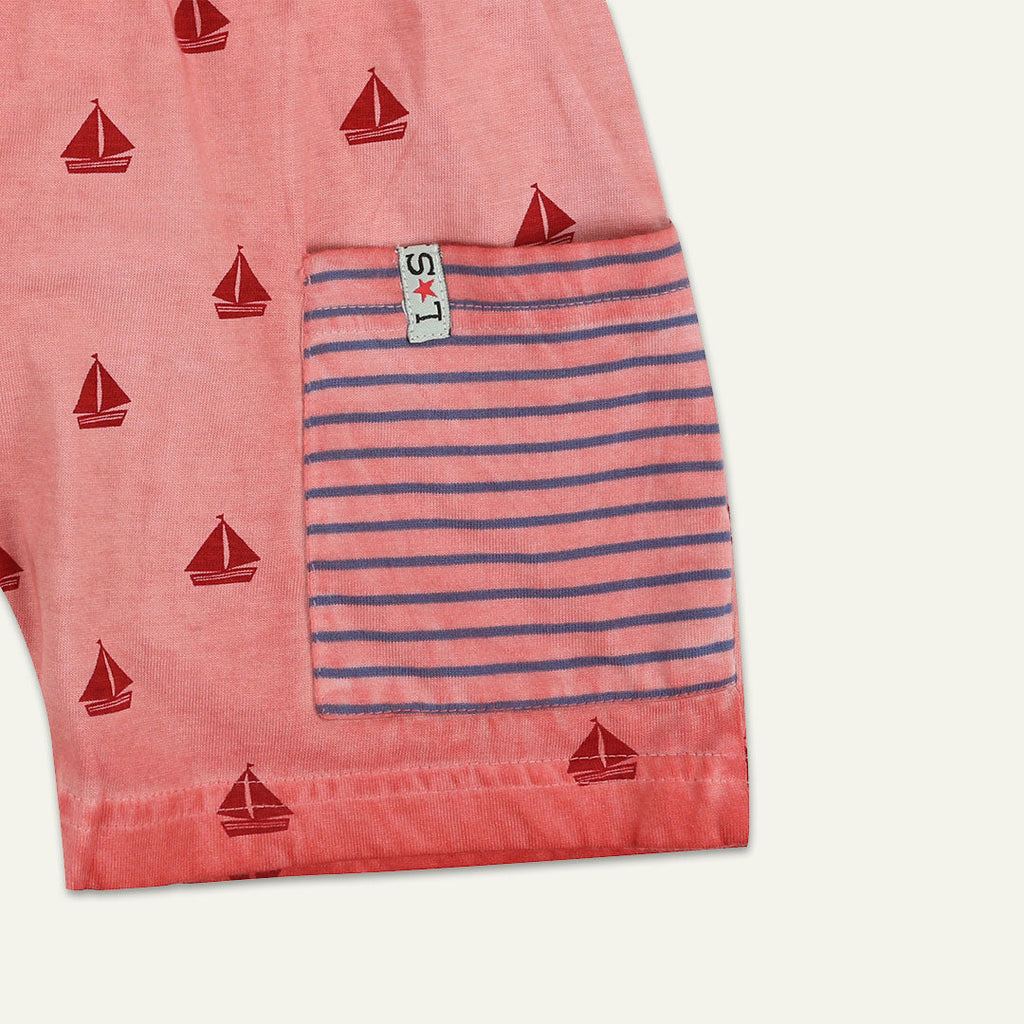 Red Boat Print Shorts