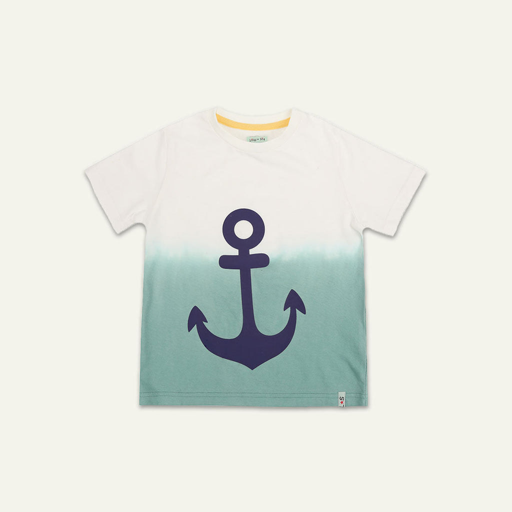 Multicoloured Anchor Print T-Shirt