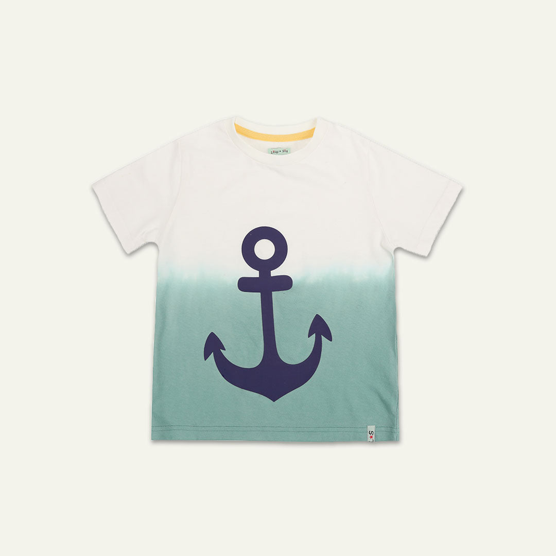 Multicoloured Anchor Print T-Shirt