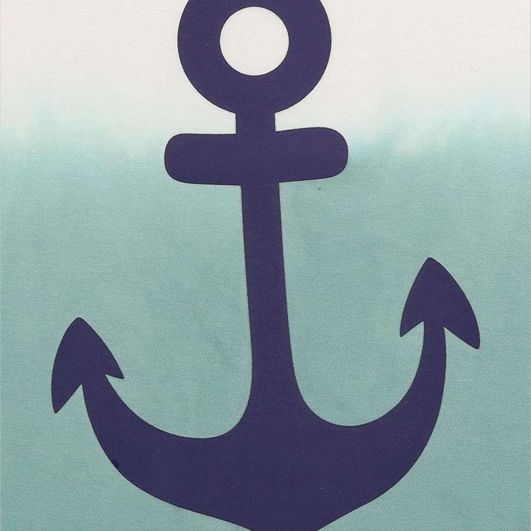Multicoloured Anchor Print T-Shirt