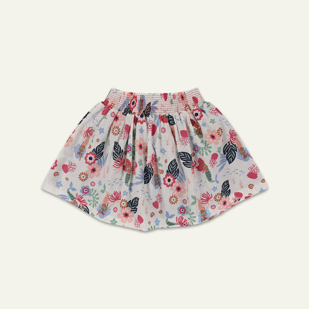Multicoloured Mermaid Print Skirt