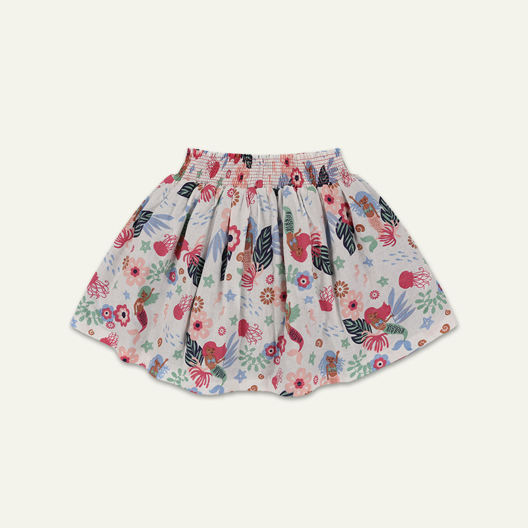 Multicoloured Mermaid Print Skirt