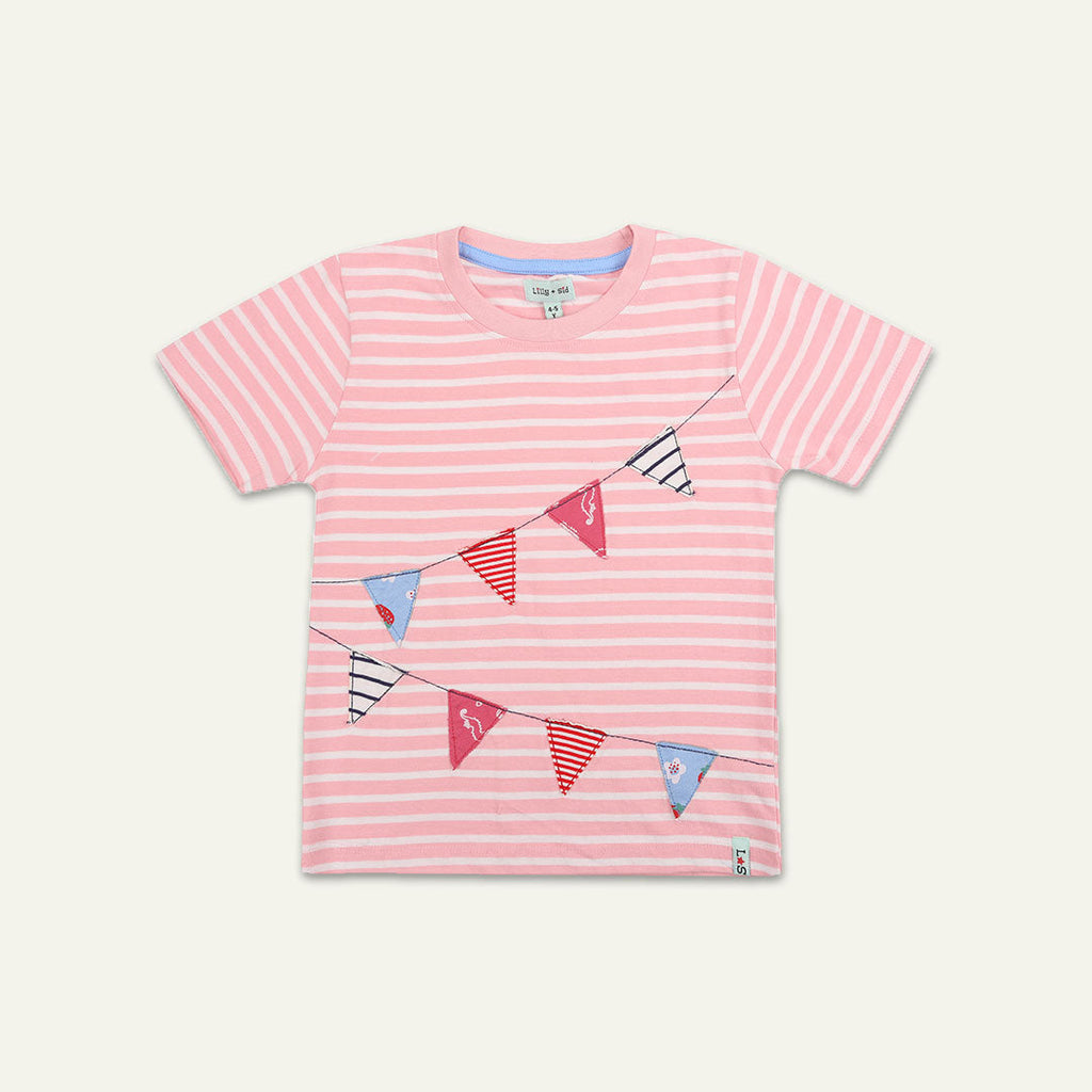 Pink Bunting Print T-Shirt