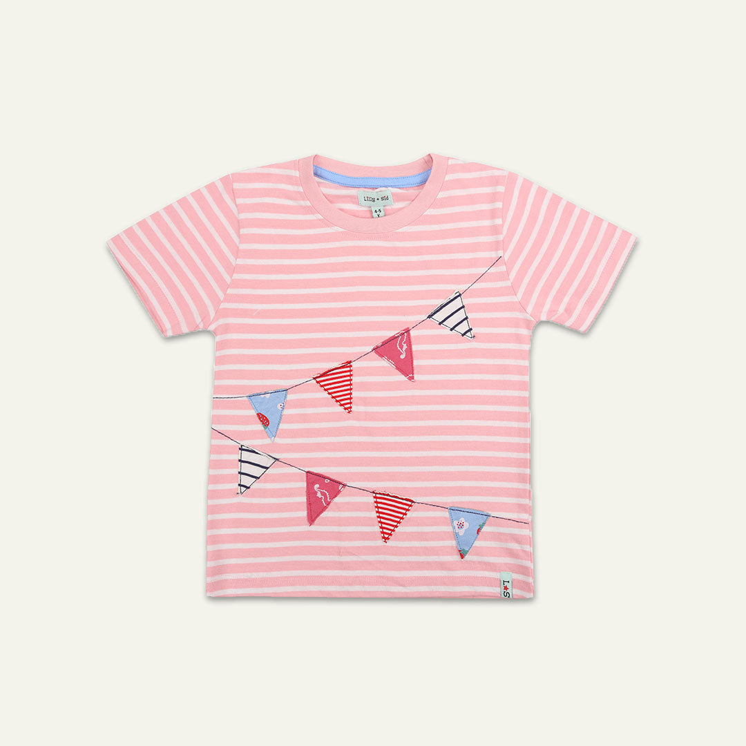 Pink Bunting Print T-Shirt