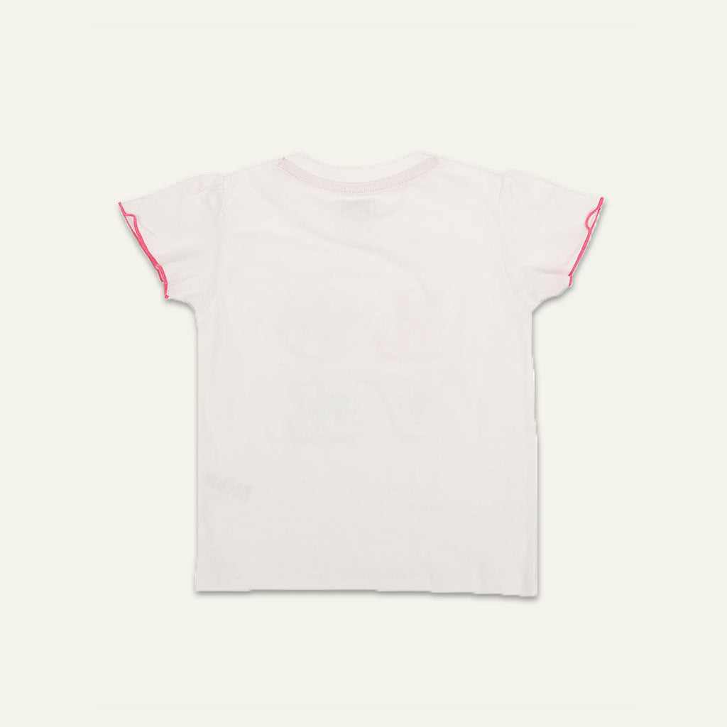 White Love Slogan Print T-Shirt