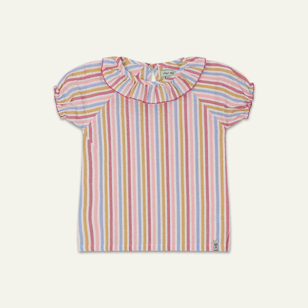 Multicoloured Candy Stripe Print Top
