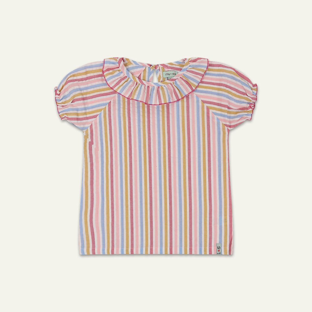 Multicoloured Candy Stripe Print Top
