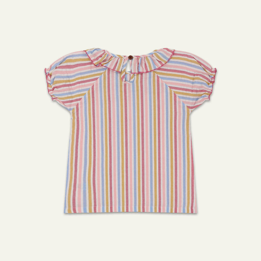 Multicoloured Candy Stripe Print Top