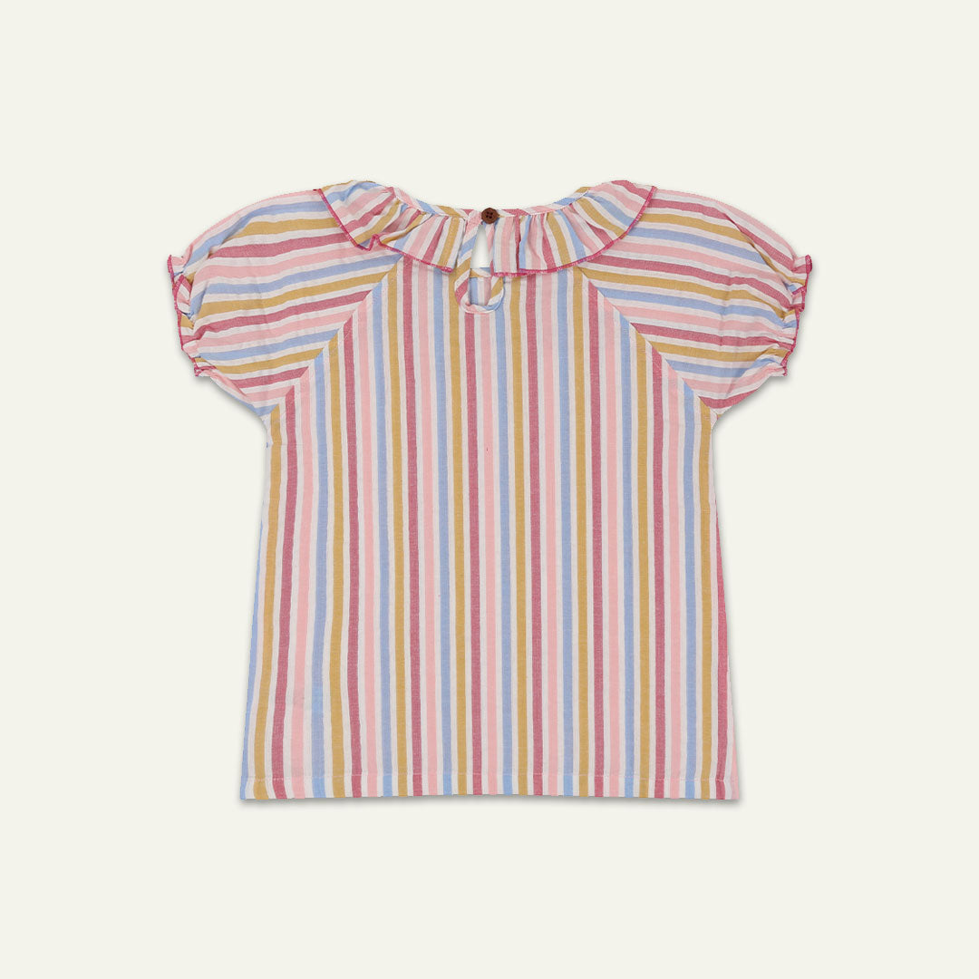 Multicoloured Candy Stripe Print Top