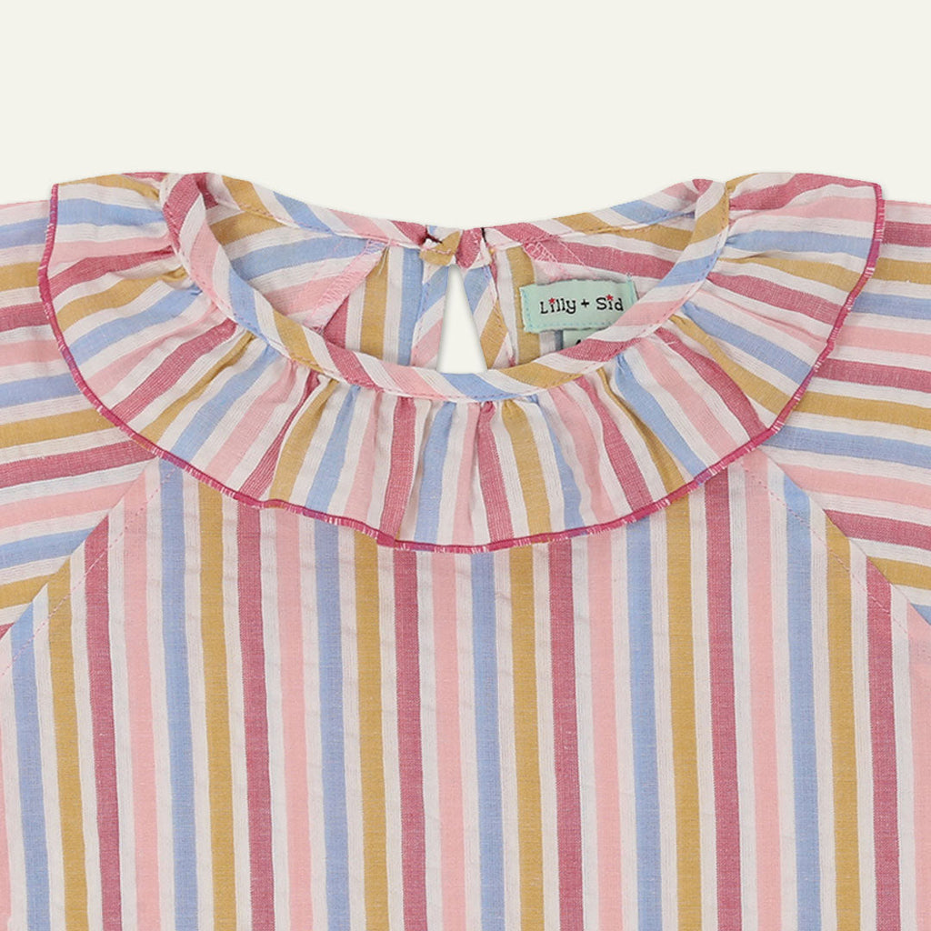 Multicoloured Candy Stripe Print Top