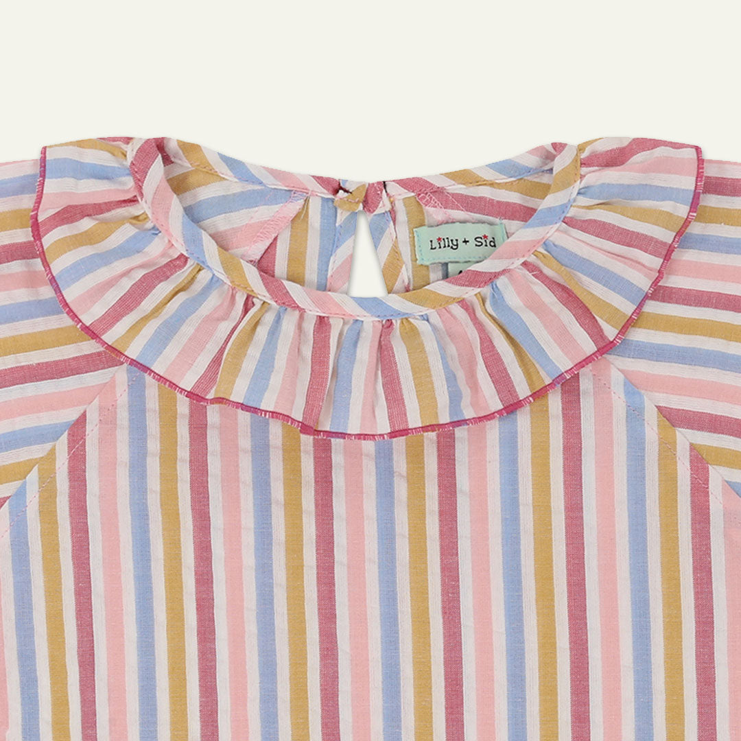 Multicoloured Candy Stripe Print Top