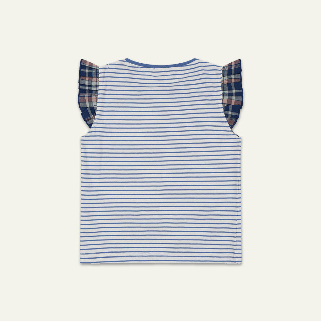 Blue Cat Applique Top