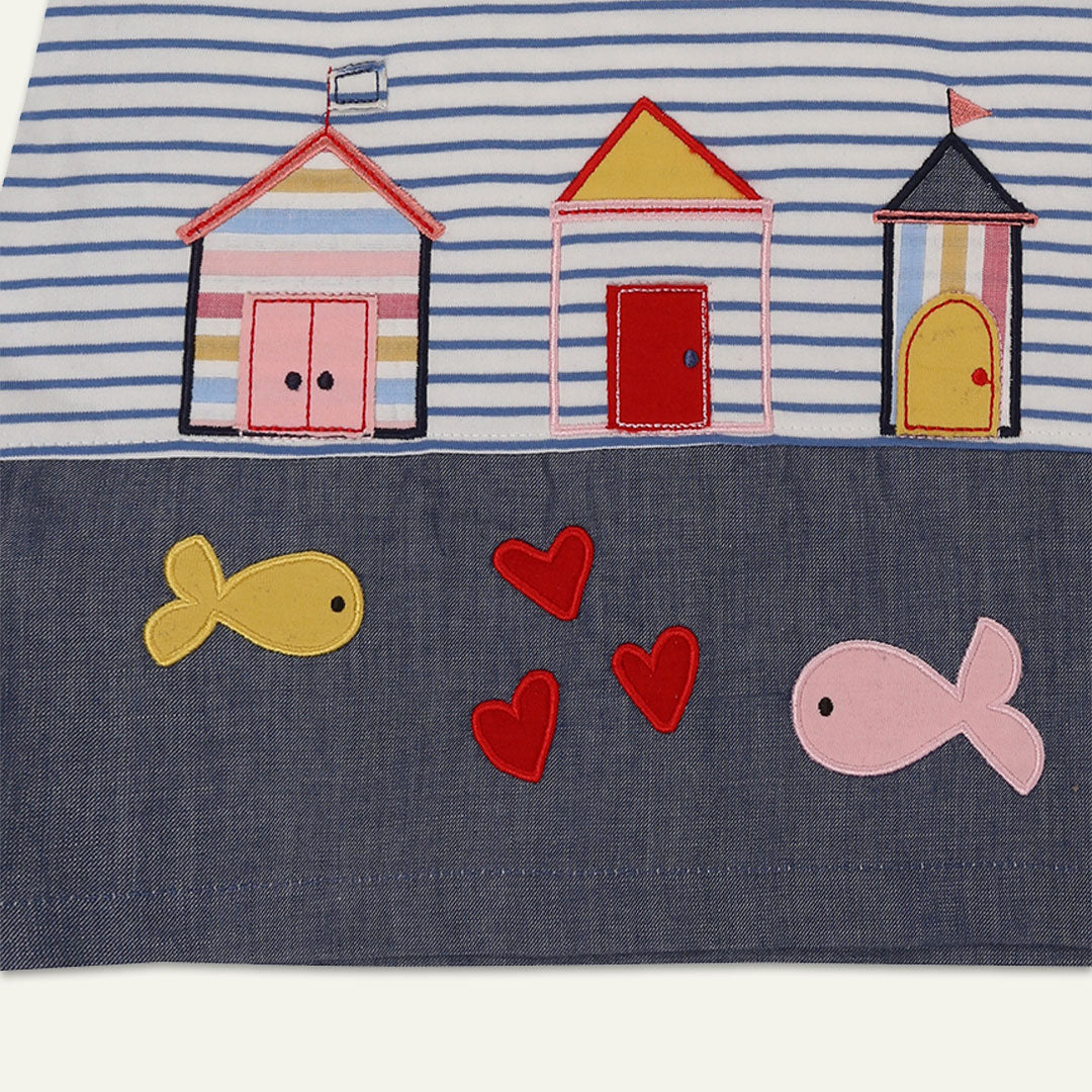 Multicoloured Nature Applique Dress