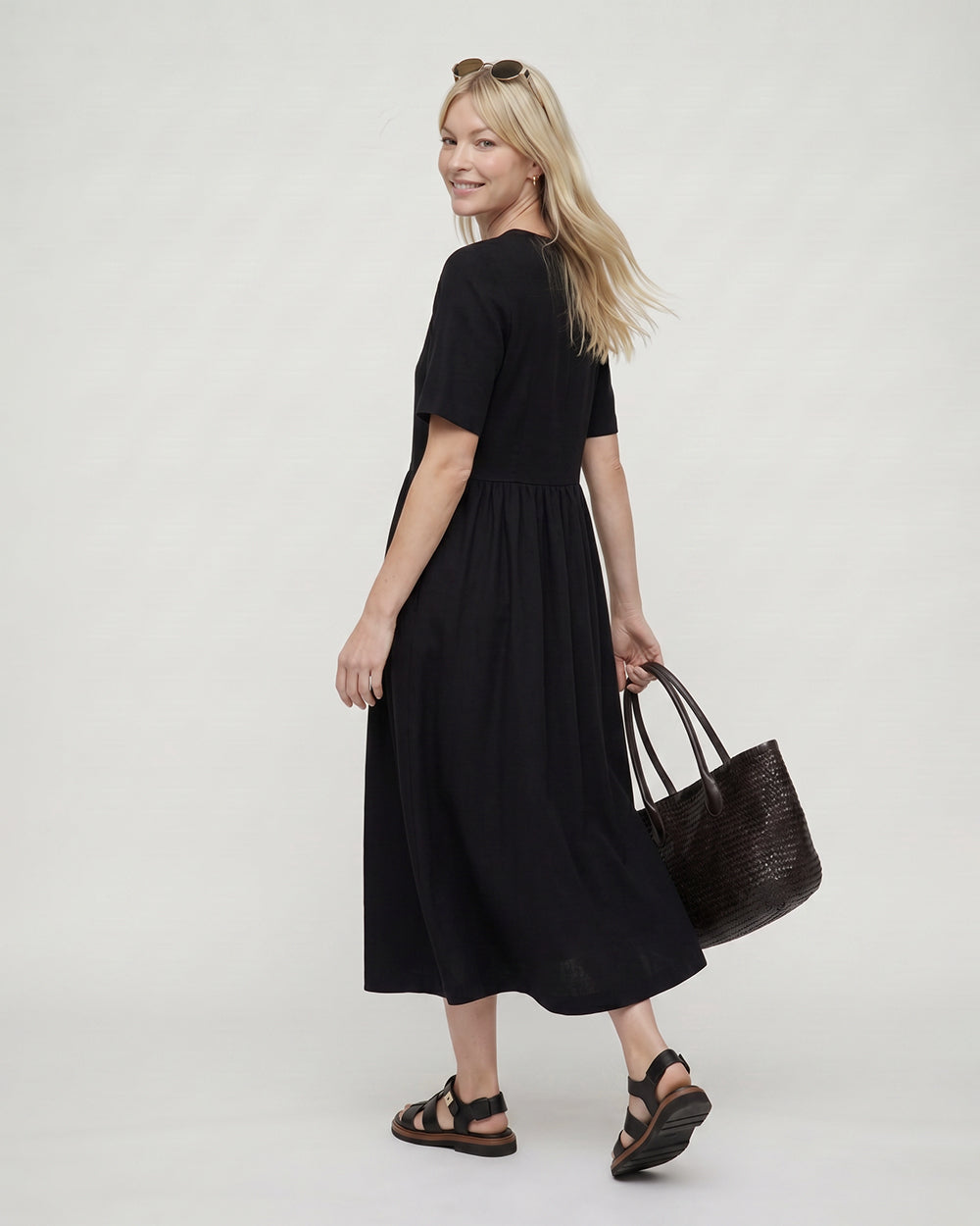 PREORDER Matilda Black Midi Dress