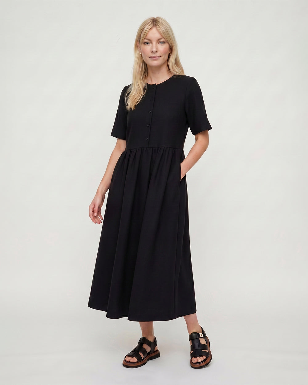 PREORDER Matilda Black Midi Dress