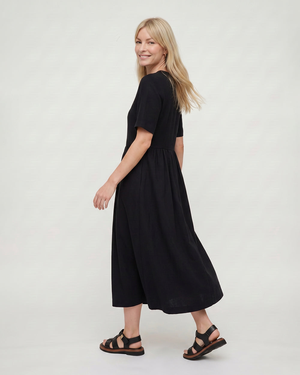 PREORDER Matilda Black Midi Dress