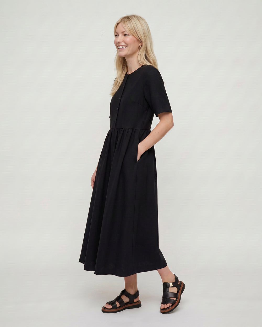 PREORDER Matilda Black Midi Dress