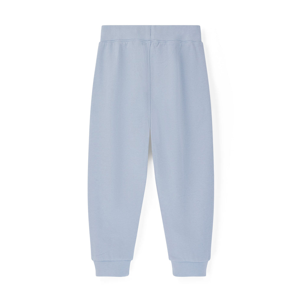 Light Blue Self Fabric Panel Plain Joggers