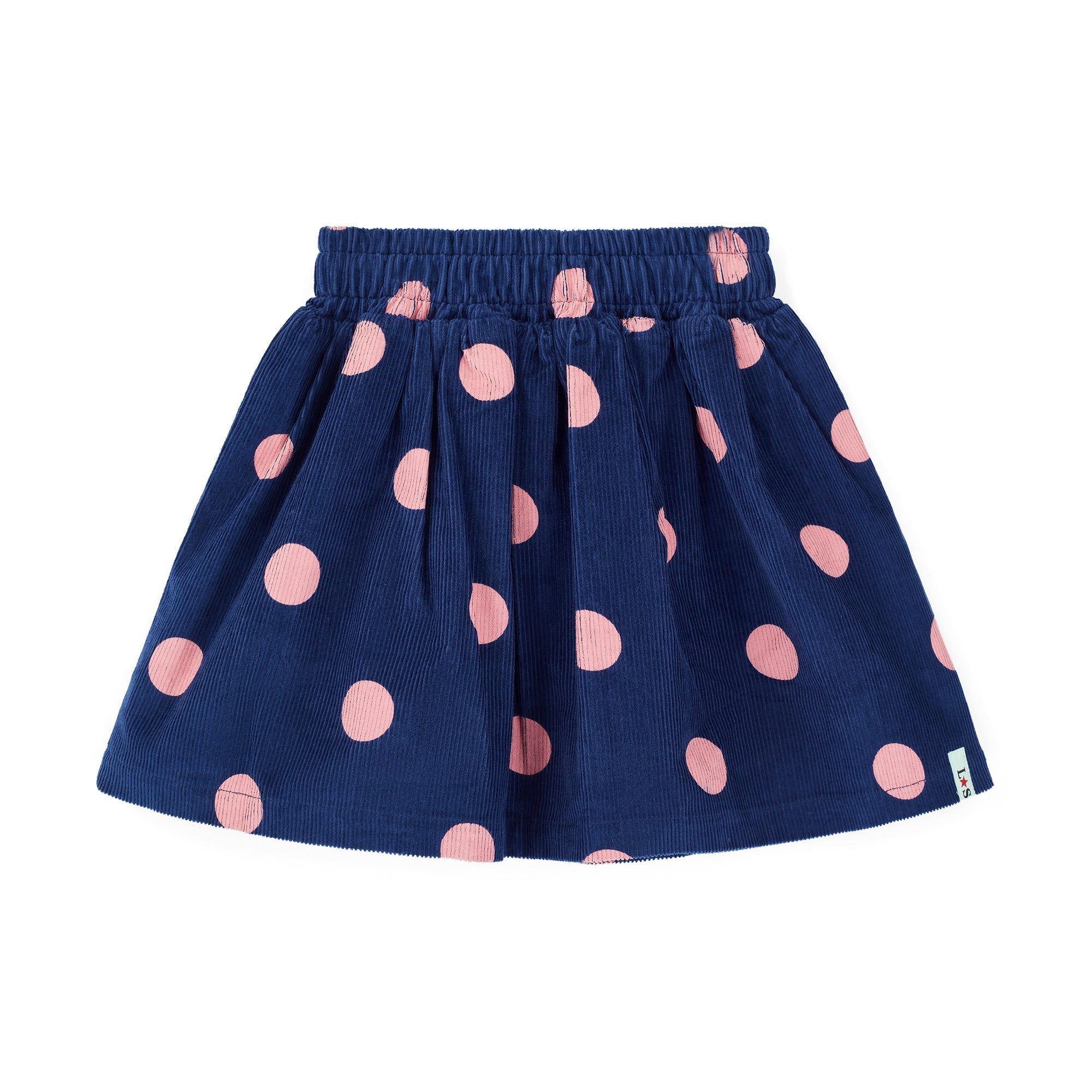 Navy Dotty Print Skirt