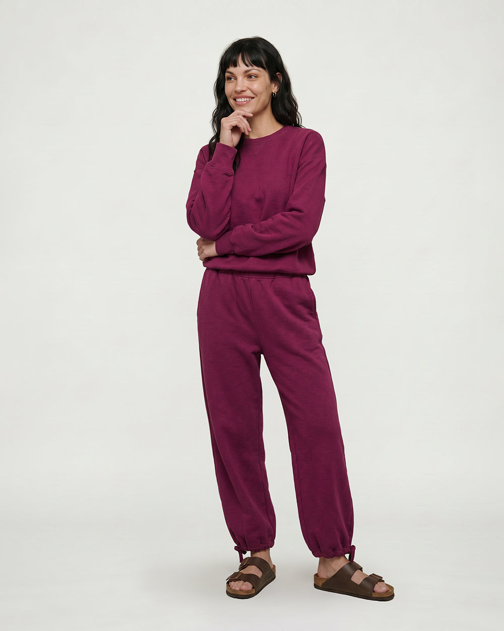 PREORDER Nel Burgandy Lightweight Jersey Sweater