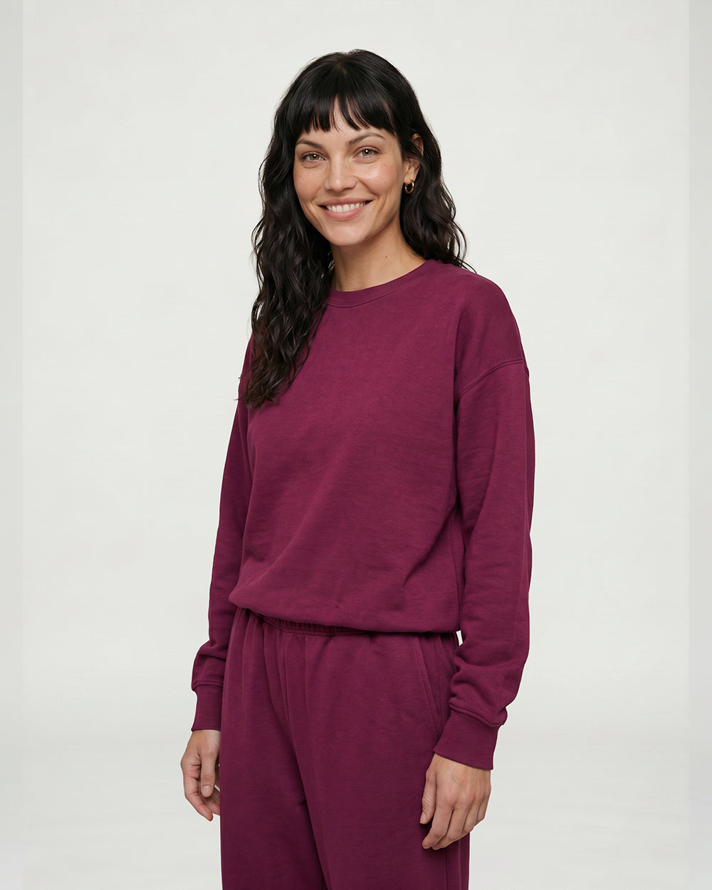 PREORDER Nel Burgandy Lightweight Jersey Sweater