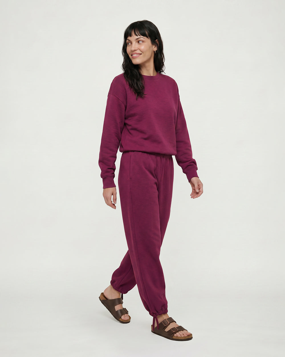 PREORDER Nel Burgandy Lightweight Jersey Sweater