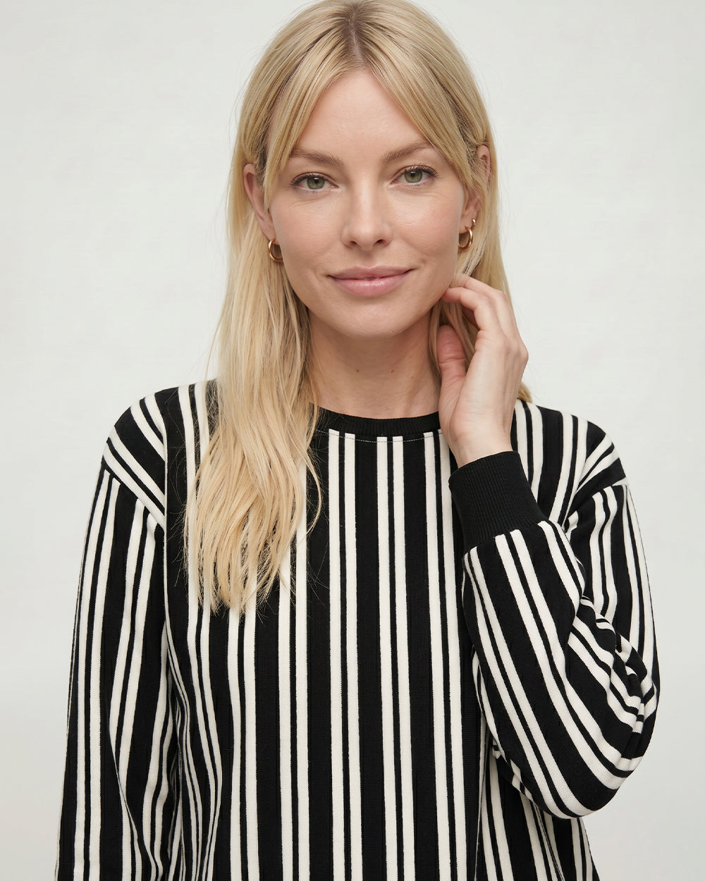 Nel Black Stripe Print Sweatshirt