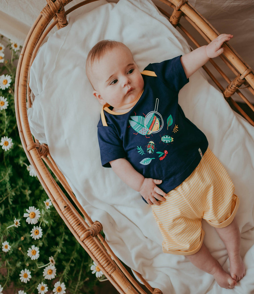 Multicoloured Bugs Print T-shirt and Short Set