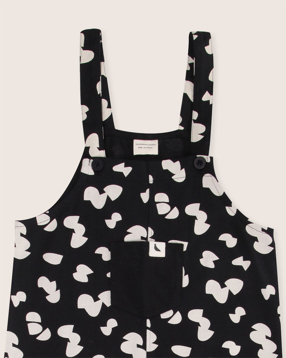 organic cotton Black Popcorn Print Dungarees - image 4