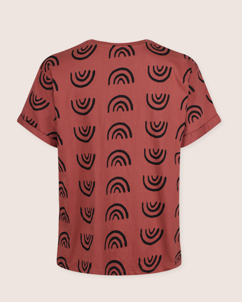 organic cotton Sam Red Rainbow Print T-Shirt - image 3