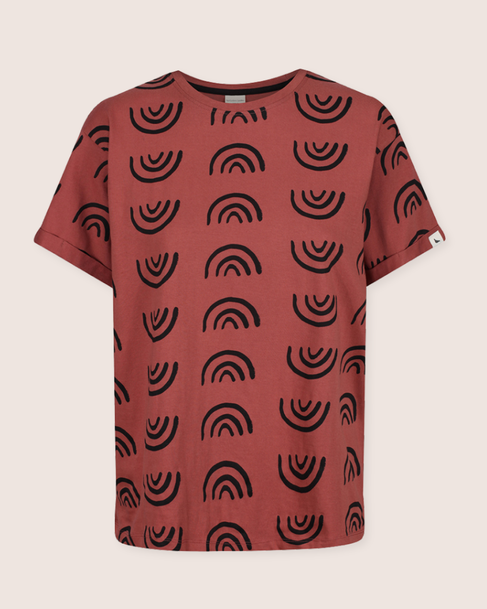 organic cotton Sam Red Rainbow Print T-Shirt - image 2