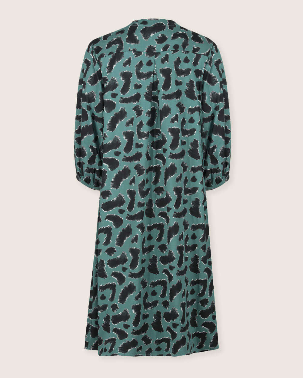 organic cotton Clara Green Scatter Animal Print Midi Dress - image 6