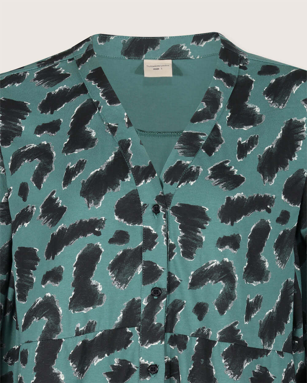 organic cotton Clara Green Scatter Animal Print Midi Dress - image 4