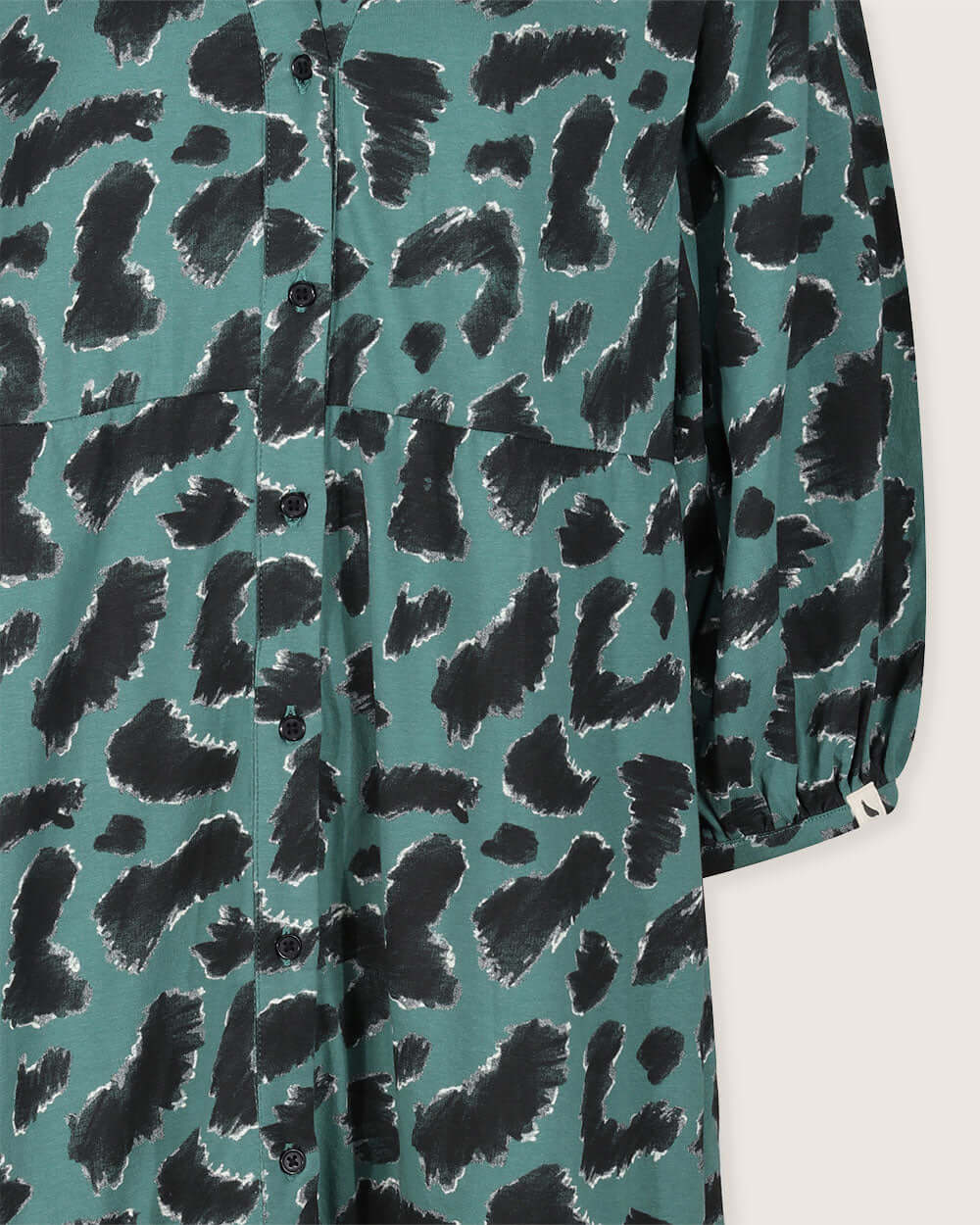organic cotton Clara Green Scatter Animal Print Midi Dress - image 5